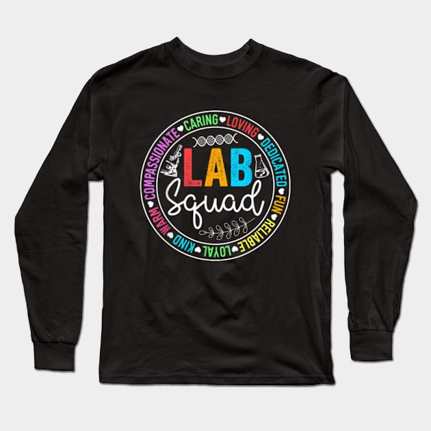 Lab Squad Funny Lab Week 2024 Medical Laboratory Technician Long Sleeve T-Shirt by lunacreat